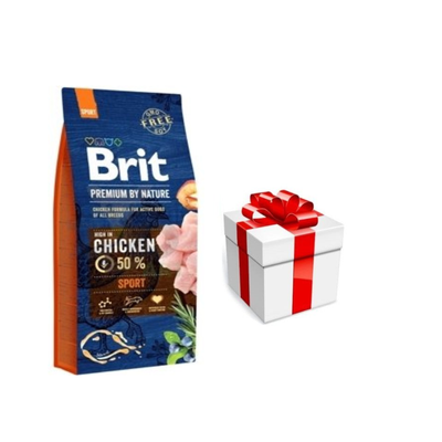 Brit Premium By Nature Sport 15kg + GRATIS een verrassing voor je hond!