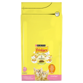 PURINA Friskies Junior Kip en kalkoen mix kattenvoer met melk 1.5kg