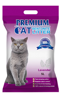 Premium Cat Clumping Bentonite Nest - Lavendel voor katten 5L