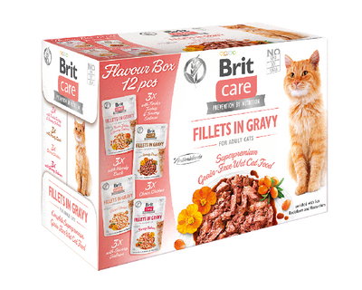 BRIT CARE Cat Fillets in Gravy mix 12x85g