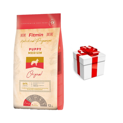 FITMIN Medium Puppy 12kg + GRATIS een verrassing voor je hond!