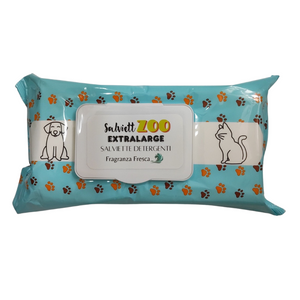 SalviettZOO XL - honden- en kattenverzorgingsdoekjes 40st (fris geparfumeerd)