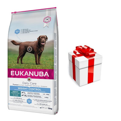 Eukanuba Adult Large Breed Weight Control Chicken 15kg + GRATIS een verrassing voor je hond!