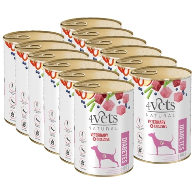 Dolina Noteci 4Vets Honden Diabetes 12x400g 