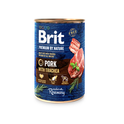 Brit Premium By Nature Varkensvlees met luchtpijp 400g