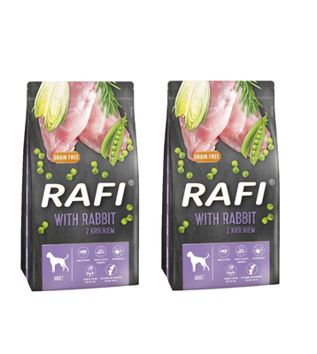 Dolina Noteci Rafi Droog Hondenvoer met Konijn 2x10kg