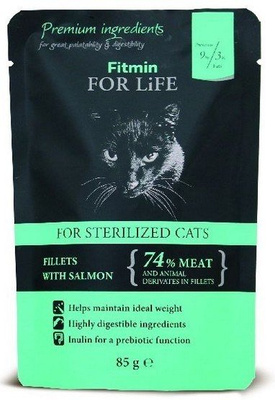 Fitmin Cat For Life Sterilized Salmon 85g
