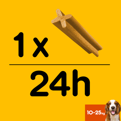Pedigree DentaStix Dental Treats voor honden vanaf 4 maanden en meer dan 10-25kg 180g