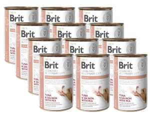Brit Grain Free Veterinary Diet Renal Tonijn, Zalm & Erwten 12x400g