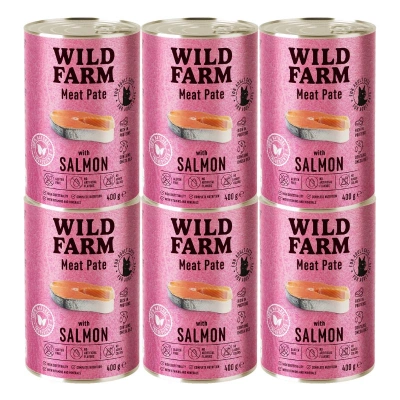 WILD FARM Pate Zalm 6x400g - glutenvrij kattenvoer