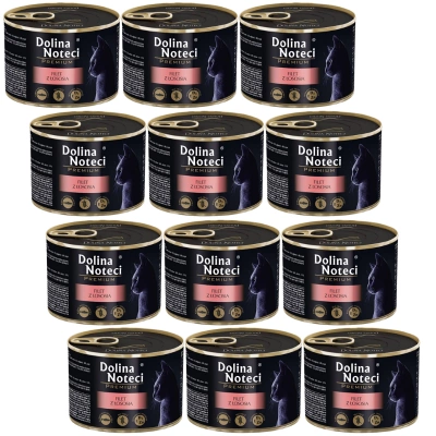 DOLINA NOTECI Premium voor katten zalmfilet 12x185g