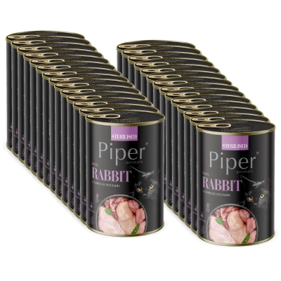 DOLINA NOTECI Piper voor gesteriliseerde katten met konijn 24x400g