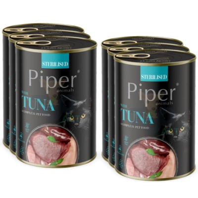 DOLINA NOTECI Piper voor gesteriliseerde katten met tonijn 6x400g