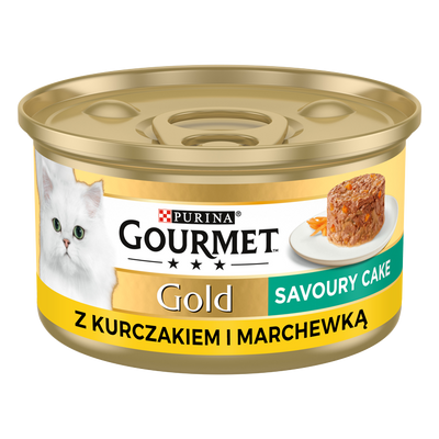 Purina Gourmet Gold Hartige Taart met Kip en Wortelen 85g