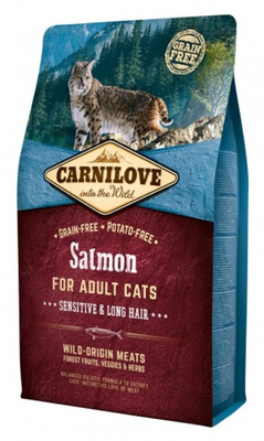 CARNILOVE Kat Zalm Gevoelig &amp; Lang Haar 6kg
