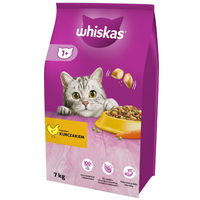 WHISKAS Droog Kattenvoer 1+ met Kip 2x7kg