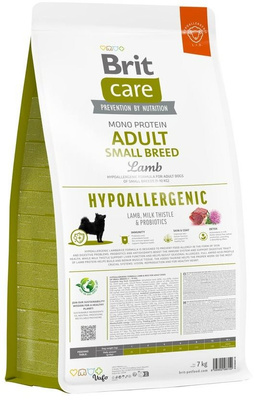 BRIT CARE Dog Hypoallergenic Adult Small Breed Lamb 3kg