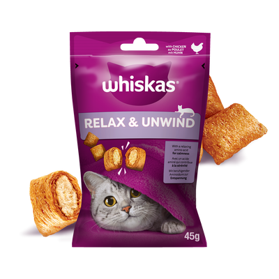 WHISKAS Relax & Relieve 45g kattensnoepje, met kip