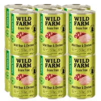 WILD FARM Premium Graanvrij Wild Zwijn en Kip 12x400g - graanvrij kattenvoer