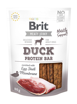 Brit Jerky Snack Eend Proteïne Reep 80g