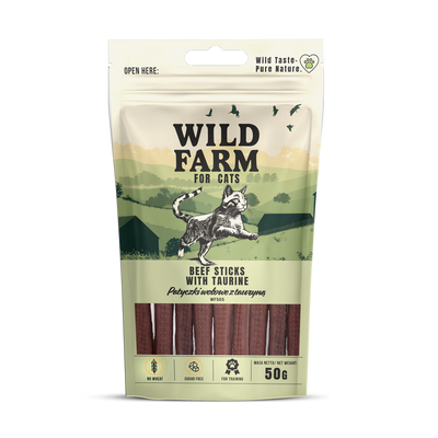 WILD FARM taurine sticks 50g kattensnoepjes