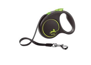 Flexi leash Black Design M riem 5m tot 25kg groen