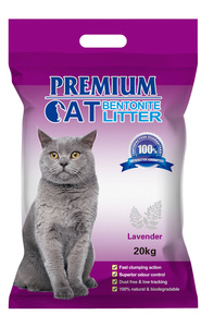 Premium Cat Clumping Bentonite Nest - Lavendel voor katten 20kg
