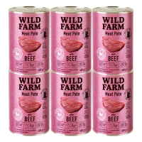 WILD FARM Pate Beef 6x400g - glutenvrij kattenvoer