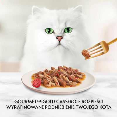 Purina Gourmet Gold met Rundvlees en Kip in Tomatensaus 85g