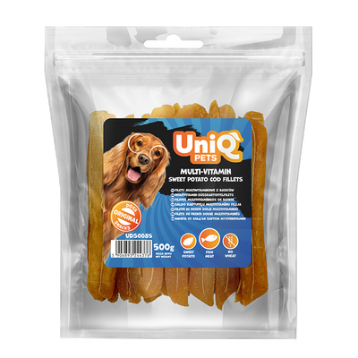 UNIQ PETS hondensnacks 500g Multivitamine yamfilets