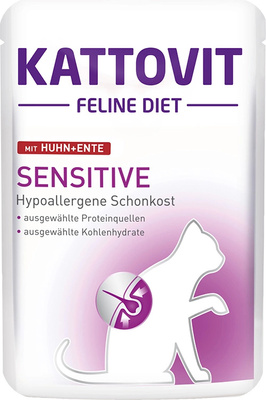 Kattovit Sensitive Kip met Eend 85g 