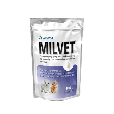 Eurowet Milvet Vervangende Melk voor Puppy's en Kittens 100g 