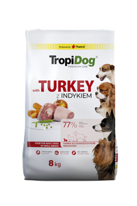 Tropidog Premium Adult Small Breeds met Kalkoen en Rijst 8kg