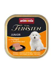 Animonda Hond Vom Feinsten Junior Gevogelte- en Kalkoenhartjes 150g
