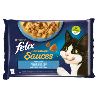 FELIX Sensations Sauzen Kattenvoer vissmaken in saus 4x85g