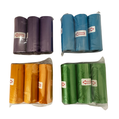 NUXIE Hondenpoepzakjes 3x15 stuks gekleurd