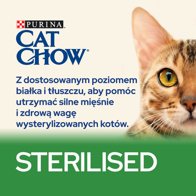 PURINA Cat Chow Sterilised Chicken Rich Food 1.5kg + 2 zakjes GRATIS
