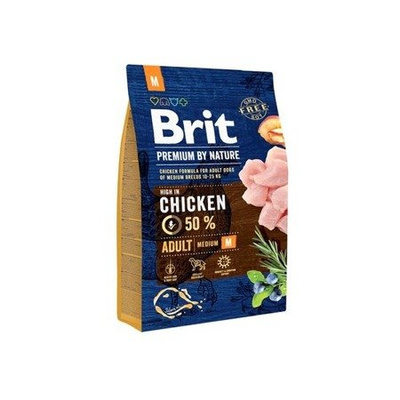 Brit Premium By Nature Adult M met Kip 3kg