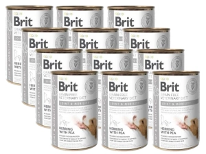 Brit Green Free Veterinary Diet Hond Gewrichten & Mobiliteit Haring Met Erwten 12x400g
