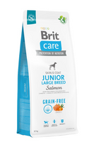 BRIT CARE Hond Graanvrij Junior Large Breed Zalm 12kg + GRATIS een verrassing voor je hond!