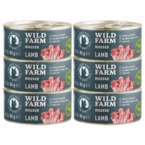 WILD FARM Mousse Lam 6x80g - graanvrije mousse voor katten