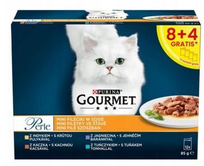 Purina Gourmet Perle Mini Filets Kattenvoer 12x85g