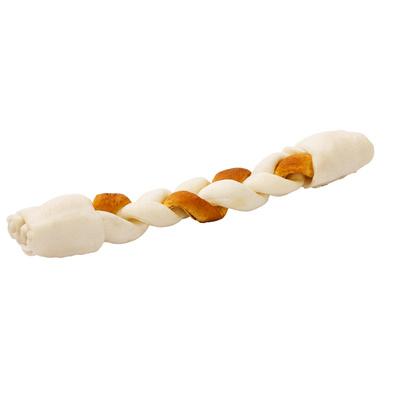 MACED premium vlecht bruin en wit 25cm