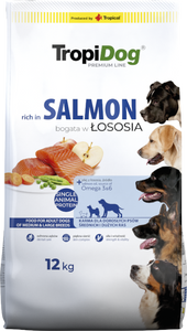 Tropidog Premium Adult Medium & Large Breeds Zalm met Rijst 12k