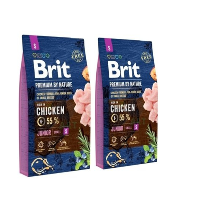 Brit Premium By Nature Junior S met Kip 2x8kg
