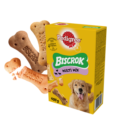 Pedigree Biscrok Cube Koekjes voor Volwassen Honden met Lam, Kip & Rund 500g