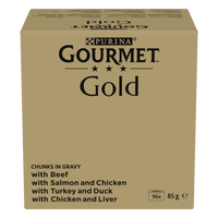 Purina Gourmet Gold Pieces in sausmix 96x85g