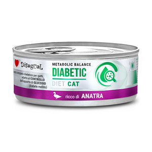 Disugual Veterinary natvoer voor katten DIABETIC Eend (volwassen) 12x85g