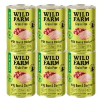WILD FARM Premium Graanvrij Wild Zwijn en Kip 6x400g - graanvrij kattenvoer
