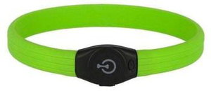 KERBL Lang Haar Groene Lichtgevende Halsband 65cm